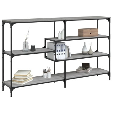 vidaXL Τραπέζι Κονσόλα Γκρι Sonoma 160x32x95cm Επεξεργασμένο Ξύλο 1 τεμ.