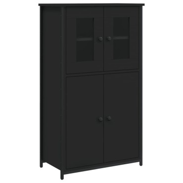 vidaXL Ντουλάπι Μαύρο 62x32x106,5cm από Επεξεργασμένο Ξύλο 1 τεμ.