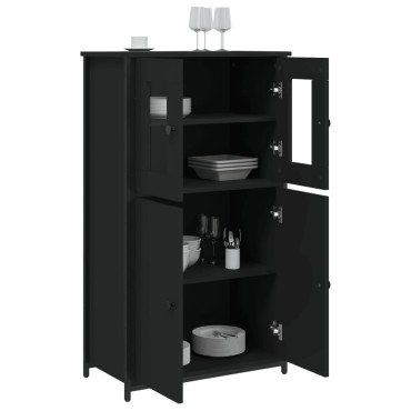 vidaXL Ντουλάπι Μαύρο 62x32x106,5cm από Επεξεργασμένο Ξύλο 1 τεμ.