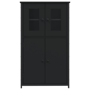 vidaXL Ντουλάπι Μαύρο 62x32x106,5cm από Επεξεργασμένο Ξύλο 1 τεμ.