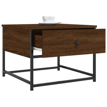 vidaXL Τραπεζάκι Σαλονιού Καφέ Δρυς 51x51x40cm Επεξεργασμένο Ξύλο 1 τεμ.