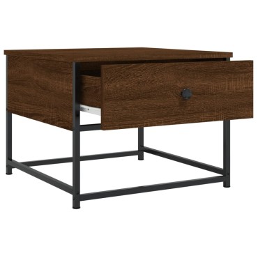 vidaXL Τραπεζάκι Σαλονιού Καφέ Δρυς 51x51x40cm Επεξεργασμένο Ξύλο 1 τεμ.