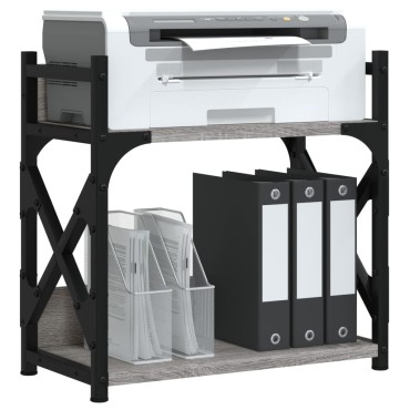 vidaXL Βάση Εκτυπωτή 2 Επιπέδων Γκρι Sonoma 40x20x40 εκ Επεξ. Ξύλο