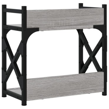 vidaXL Βάση Εκτυπωτή 2 Επιπέδων Γκρι Sonoma 40x20x40 εκ Επεξ. Ξύλο