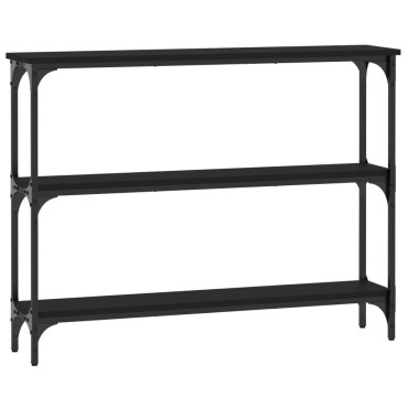 vidaXL Τραπέζι Κονσόλα Μαύρο 100x22,5x75cm από Επεξεργ. Ξύλο 1 τεμ.