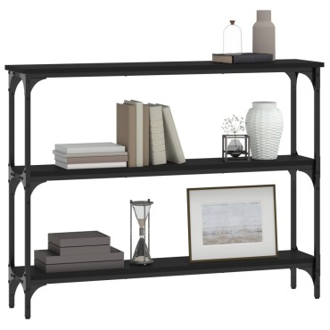 vidaXL Τραπέζι Κονσόλα Μαύρο 100x22,5x75cm από Επεξεργ. Ξύλο 1 τεμ.