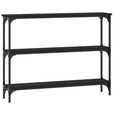vidaXL Τραπέζι Κονσόλα Μαύρο 100x22,5x75cm από Επεξεργ. Ξύλο 1 τεμ.