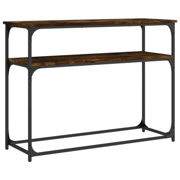 vidaXL Τραπέζι Κονσόλα Καπνιστή Δρυς 100x35,5x75cm Επεξεργ. Ξύλο 1 τεμ.