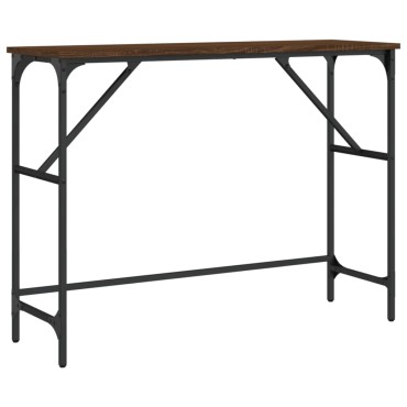 vidaXL Τραπέζι Κονσόλα Καφέ Δρυς 100x32x75cm Επεξεργασμένο Ξύλο 1 τεμ.