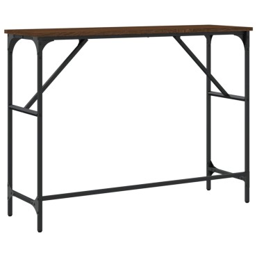 vidaXL Τραπέζι Κονσόλα Καφέ Δρυς 100x32x75cm Επεξεργασμένο Ξύλο 1 τεμ.