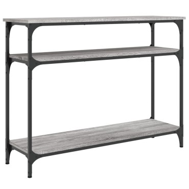 vidaXL Τραπέζι Κονσόλα Γκρι Sonoma 100x29x75cm Επεξεργασμένο Ξύλο 1 τεμ.