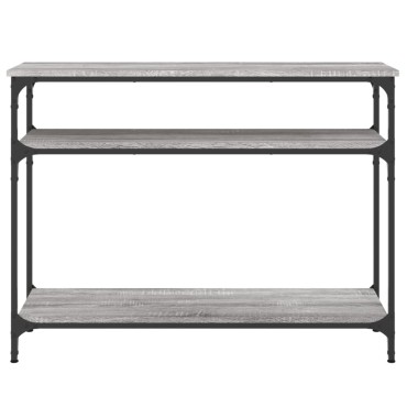 vidaXL Τραπέζι Κονσόλα Γκρι Sonoma 100x29x75cm Επεξεργασμένο Ξύλο 1 τεμ.
