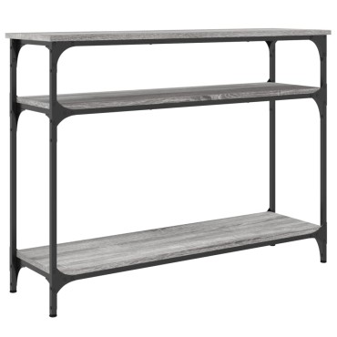 vidaXL Τραπέζι Κονσόλα Γκρι Sonoma 100x29x75cm Επεξεργασμένο Ξύλο 1 τεμ.