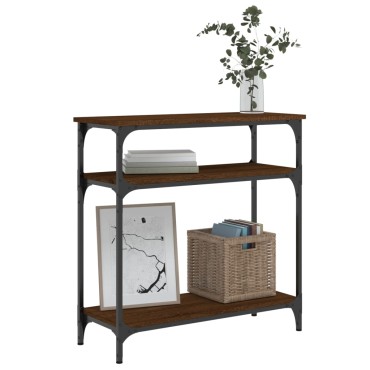 vidaXL Τραπέζι Κονσόλα Καφέ Δρυς 75x29x75cm Επεξεργασμένο Ξύλο 1 τεμ.