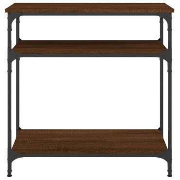 vidaXL Τραπέζι Κονσόλα Καφέ Δρυς 75x29x75cm Επεξεργασμένο Ξύλο 1 τεμ.