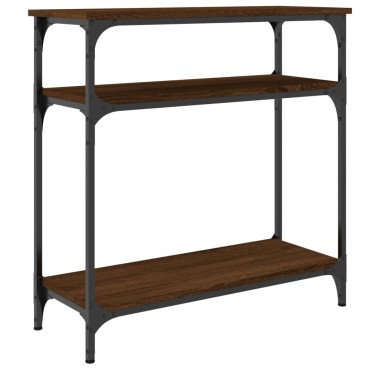 vidaXL Τραπέζι Κονσόλα Καφέ Δρυς 75x29x75cm Επεξεργασμένο Ξύλο 1 τεμ.