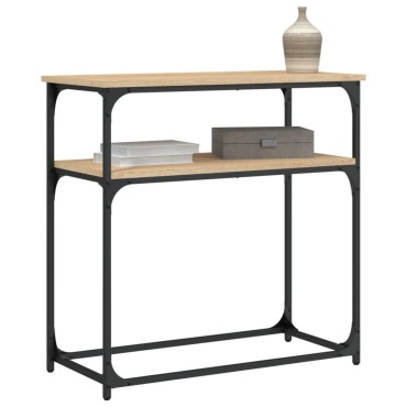 vidaXL Τραπέζι Κονσόλα Sonoma Δρυς 75x35,5x75cm Επεξεργασμένο Ξύλο 1 τεμ.
