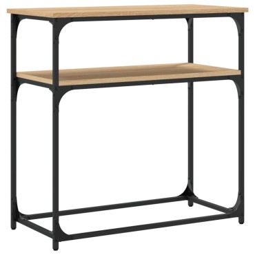 vidaXL Τραπέζι Κονσόλα Sonoma Δρυς 75x35,5x75cm Επεξεργασμένο Ξύλο 1 τεμ.