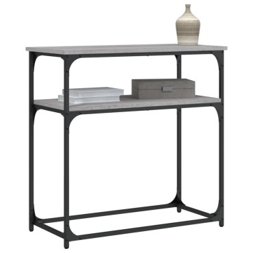 vidaXL Τραπέζι Κονσόλα Γκρι Sonoma 75x35,5x75cm Επεξεργασμένο Ξύλο 1 τεμ.