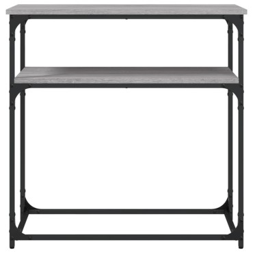 vidaXL Τραπέζι Κονσόλα Γκρι Sonoma 75x35,5x75cm Επεξεργασμένο Ξύλο 1 τεμ.