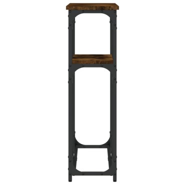 vidaXL Τραπέζι Κονσόλα Καπνιστή Δρυς 90x22,5x75cm Επεξεργ. Ξύλο 1 τεμ.