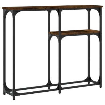 vidaXL Τραπέζι Κονσόλα Καπνιστή Δρυς 90x22,5x75cm Επεξεργ. Ξύλο 1 τεμ.