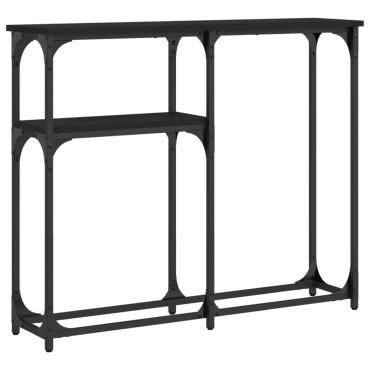 vidaXL Τραπέζι Κονσόλα Μαύρο 90x22,5x75cm από Επεξεργ. Ξύλο 1 τεμ.