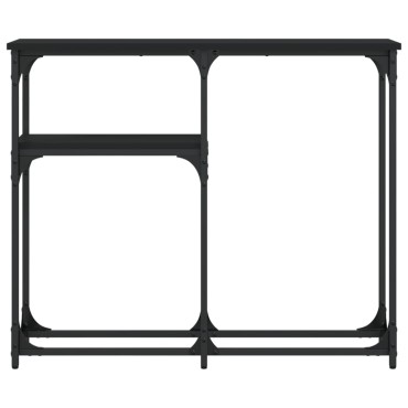 vidaXL Τραπέζι Κονσόλα Μαύρο 90x22,5x75cm από Επεξεργ. Ξύλο 1 τεμ.