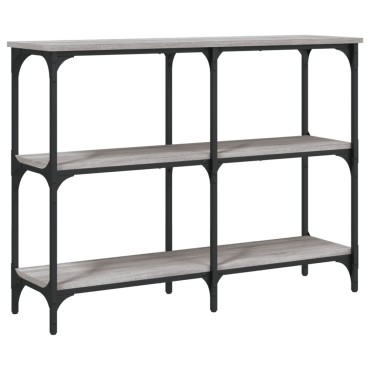 vidaXL Τραπέζι Κονσόλα Γκρι Sonoma 100x29x75cm Επεξεργασμένο Ξύλο 1 τεμ.