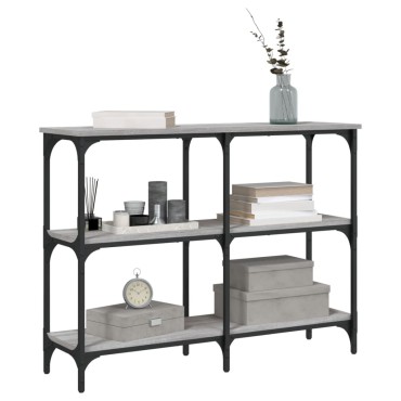 vidaXL Τραπέζι Κονσόλα Γκρι Sonoma 100x29x75cm Επεξεργασμένο Ξύλο 1 τεμ.
