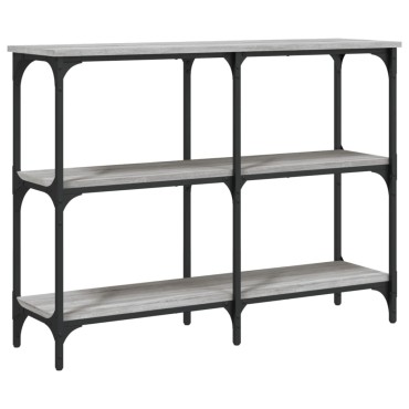 vidaXL Τραπέζι Κονσόλα Γκρι Sonoma 100x29x75cm Επεξεργασμένο Ξύλο 1 τεμ.