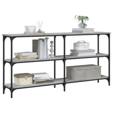 vidaXL Τραπέζι Κονσόλα Γκρι Sonoma 150x29x75cm Επεξεργασμένο Ξύλο 1 τεμ.