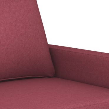 vidaXL Καναπές Διθέσιος Μπορντό Υφασμάτινος 138x77x80cm 1 τεμ.
