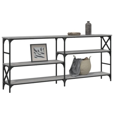 vidaXL Τραπέζι Κονσόλα Γκρι Sonoma 180x29x76,5cm Επεξεργ. Ξύλο 1 τεμ.