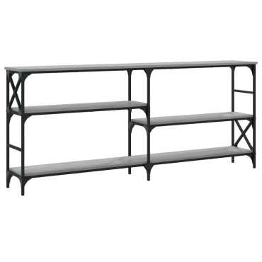 vidaXL Τραπέζι Κονσόλα Γκρι Sonoma 180x29x76,5cm Επεξεργ. Ξύλο 1 τεμ.