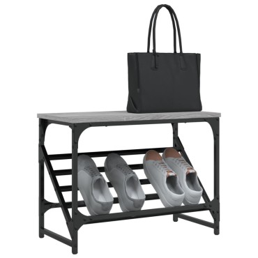 vidaXL Παπουτσοθήκη Γκρι Sonoma 60x30x45cm από Επεξεργασμένο Ξύλο