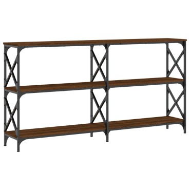 vidaXL Τραπέζι Κονσόλα Καφέ Δρυς 156x28x80,5cm Επεξεργασμένο Ξύλο 1 τεμ.
