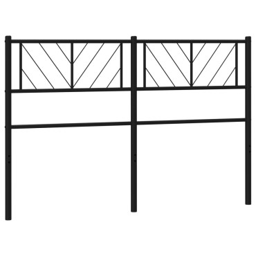 vidaXL Κεφαλάρι Μαύρο Μεταλλικό 142x3x90cm 1 τεμ.