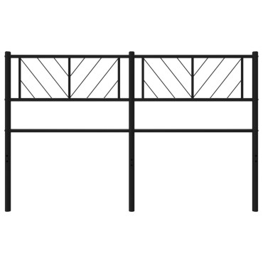 vidaXL Κεφαλάρι Μαύρο Μεταλλικό 142x3x90cm 1 τεμ.