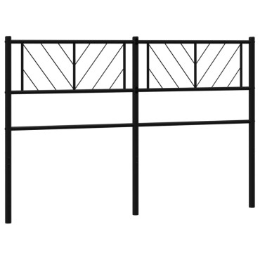 vidaXL Κεφαλάρι Μαύρο Μεταλλικό 142x3x90cm 1 τεμ.