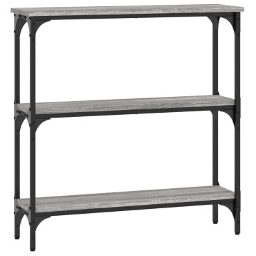 vidaXL Τραπέζι Κονσόλα Γκρι Sonoma 75x22,5x75cm Επεξεργασμένο Ξύλο 1 τεμ.