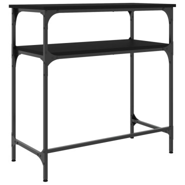 vidaXL Τραπέζι Κονσόλα Μαύρο 75x35,5x75cm από Επεξεργ. Ξύλο 1 τεμ.