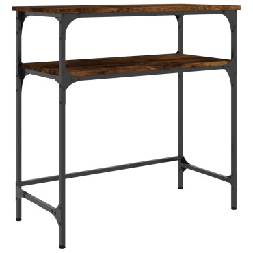 vidaXL Τραπέζι Κονσόλα Καπνιστή Δρυς 75x35,5x75cm Επεξεργ. Ξύλο 1 τεμ.