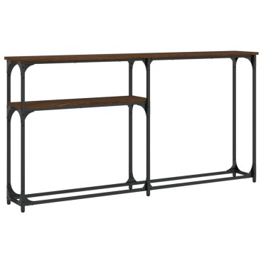 vidaXL Τραπέζι Κονσόλα Καφέ Δρυς 145x22,5x75cm Επεξεργασμένο Ξύλο 1 τεμ.