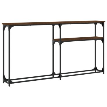 vidaXL Τραπέζι Κονσόλα Καφέ Δρυς 145x22,5x75cm Επεξεργασμένο Ξύλο 1 τεμ.