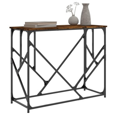 vidaXL Τραπέζι Κονσόλα Καπνιστή Δρυς 100x40x80cm Επεξεργασμένο Ξύλο 1 τεμ.