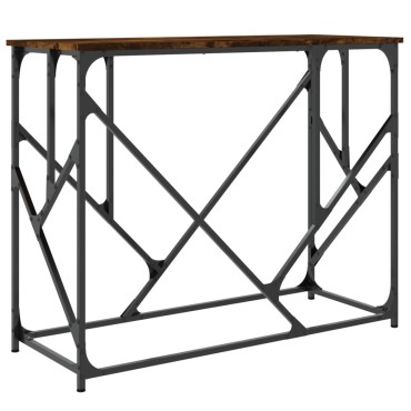 vidaXL Τραπέζι Κονσόλα Καπνιστή Δρυς 100x40x80cm Επεξεργασμένο Ξύλο 1 τεμ.