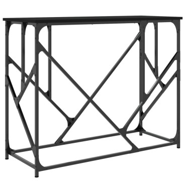 vidaXL Τραπέζι Κονσόλα Μαύρο 100x40x80cm Επεξεργασμένο Ξύλο 1 τεμ.