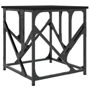 vidaXL Τραπεζάκι Σαλονιού Μαύρο 45x45x47,5cm από Επεξεργασμένο Ξύλο 1 τεμ.