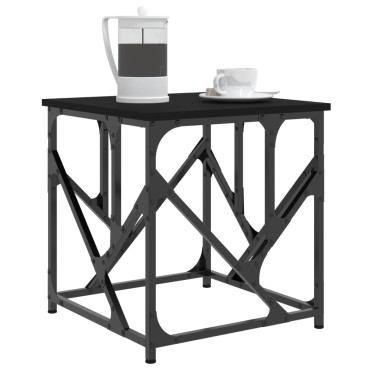 vidaXL Τραπεζάκι Σαλονιού Μαύρο 45x45x47,5cm από Επεξεργασμένο Ξύλο 1 τεμ.